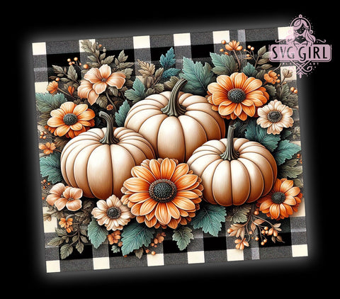 Pumpkin Fall 20oz Tumbler Wrap Sublimation Design, Straight Tapered Tumbler Wrap, Country Fall Tumbler Png, Instant Digital Download Sublimation SvggirlplusArt 