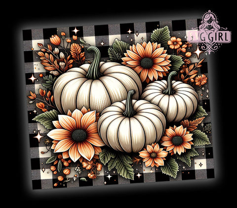 Pumpkin Fall 20oz Tumbler Wrap Sublimation Design, Straight Tapered Tumbler Wrap, Country Fall Tumbler Png, Instant Digital Download Sublimation SvggirlplusArt 