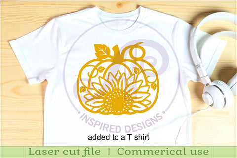 Pumpkin fall sunflower wall sign svg laser cut file SVG APInspireddesigns 