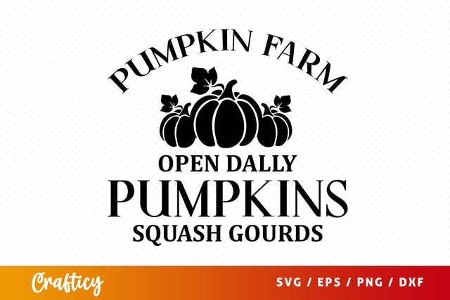 Pumpkin farm open dally pumpkins squash gourds SVG Design SVG Designangry 