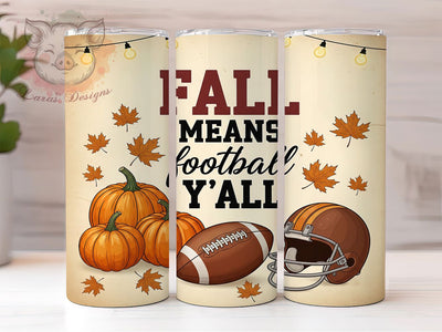 Pumpkin Football Fall Tumbler Wrap, Pumpkin Football Wrap, American Football Cup, 20oz Sublimation, Autumn Sports Mug, Football Season Tumbler, Fall Pumpkin Drinkware Sublimation Lara' s Designs 
