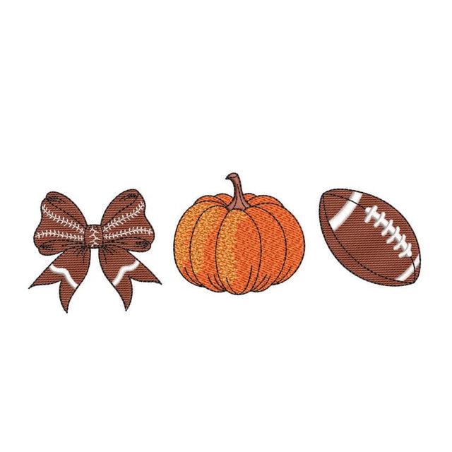 Pumpkin Football Halloween Embroidery Design, Autumn Embroidery Design, 4 sizes, Instant Download Embroidery/Applique DESIGNS Nino Nadaraia 