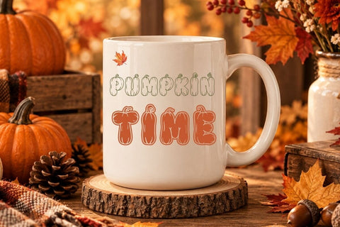 Pumpkin Garden - Display Font for Fall Crafts Font AnningArts Design 