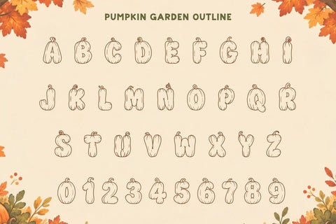 Pumpkin Garden - Display Font for Fall Crafts Font AnningArts Design 