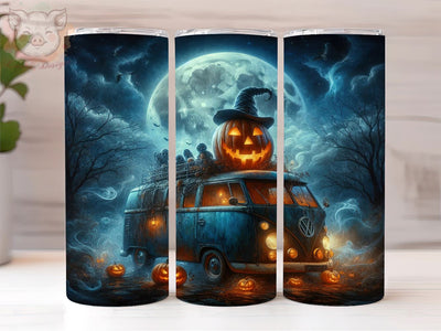 Pumpkin Halloween 20oz Tumbler Png, Straight & Tapered Tumbler Png, Halloween Truck Tumbler Png, Digital Download PNG Sublimation Lara' s Designs 