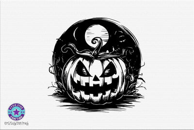 Pumpkin Halloween Illustration SVG PNG SVG FiveStarCrafting 