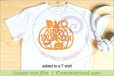 Pumpkin Happy Halloween wall sign svg laser cut file SVG APInspireddesigns 