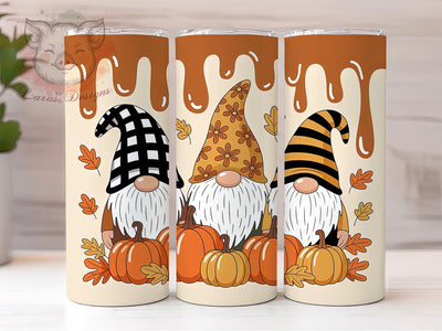 Pumpkin Harvest Fall Gnomes Tumbler, Pumpkin Wrap Design, Autumn Sublimation PNG, Rustic Farmhouse Style, Cozy Fall Aesthetic, 20oz Tumbler Sublimation, Harvest Gnome Design Sublimation Lara' s Designs 