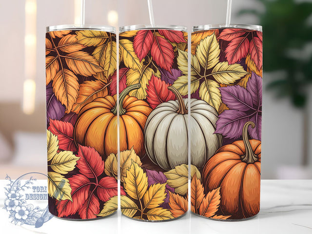 Pumpkin Harvest Fall Tumbler, Fall Pumpkin Wrap, 20oz Sublimation, Autumn Pumpkin Cup, Harvest Mug Design, Pumpkin Season Tumbler, Thanksgiving Drinkware Sublimation ToriDesigns 