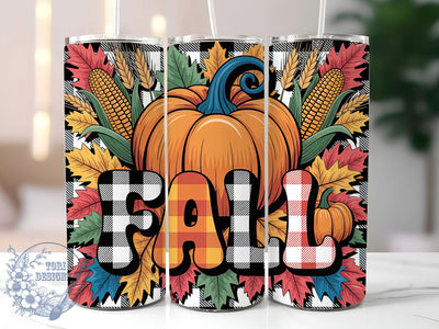 Pumpkin Harvest Fall Tumbler Wrap, Pumpkin Tumbler Png, 20oz Skinny Tumbler, Autumn Tumbler Wrap, Sublimation Design, Tumbler Wrap Download, Harvest Tumbler Png Sublimation ToriDesigns 