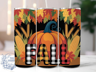 Pumpkin Harvest Fall Tumbler Wrap, Pumpkin Tumbler Png, 20oz Skinny Tumbler, Autumn Tumbler Wrap, Sublimation Design, Tumbler Wrap Download, Harvest Tumbler Png Sublimation ToriDesigns 