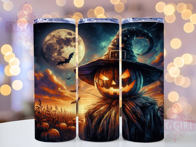 Pumpkin Head Jack O’Lantern Halloween Tumbler, Halloween Cup Wrap, Spooky 20oz Drinkware, Jack O’Lantern Design, Autumn Pumpkin Tumbler, Halloween Sublimation Wrap, Creepy Pumpkin Art Sublimation SvggirlplusArt 