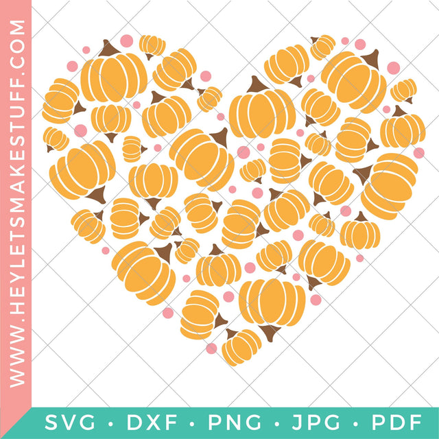 Pumpkin Heart SVG Hey Let's Make Stuff 