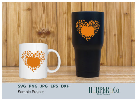 Pumpkin Heart SVG PNG Cut EPS File SVG HarperNCo 