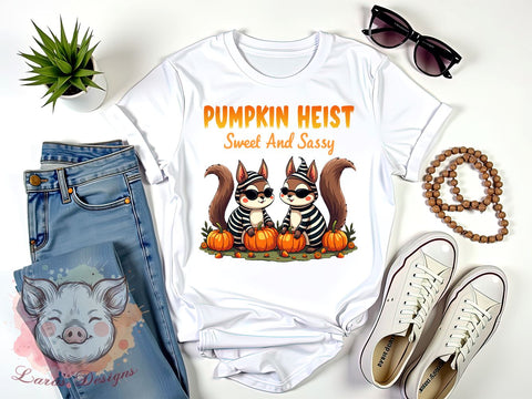 Pumpkin Heist, Halloween, PNG Files, Sublimation Designs, Fall Decor, Spooky Season, Trick Or Treat, Autumn Crafts Sublimation Lara' s Designs 
