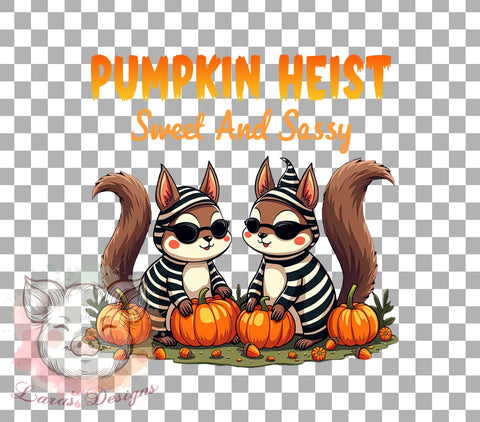 Pumpkin Heist, Halloween, PNG Files, Sublimation Designs, Fall Decor, Spooky Season, Trick Or Treat, Autumn Crafts Sublimation Lara' s Designs 