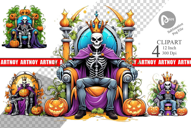 Pumpkin King Clipart Sublimation artnoy 