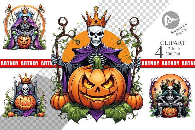 Pumpkin King Clipart Sublimation artnoy 