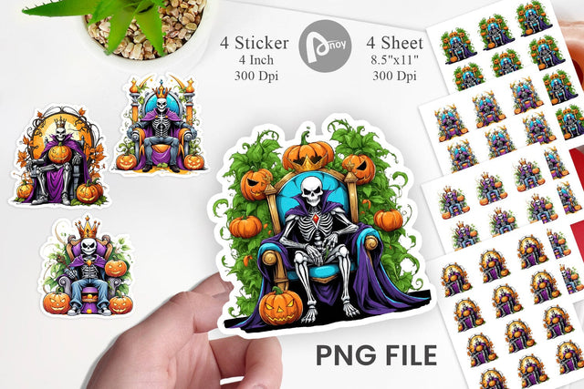 Pumpkin King Sticker Sublimation artnoy 