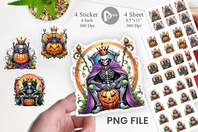 Pumpkin King Sticker Sublimation artnoy 