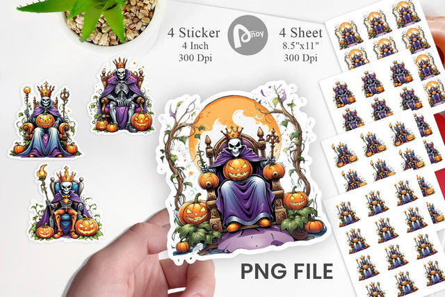 Pumpkin King Sticker Sublimation artnoy 