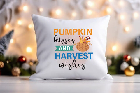 Pumpkin kisses and harvest wishes PNG Design Sublimation Designangry 