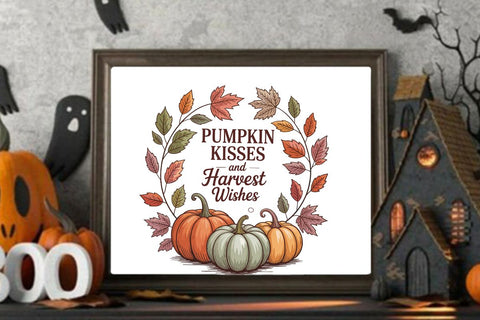 Pumpkin Kisses And Harvest Wishes SVG Angelina750 