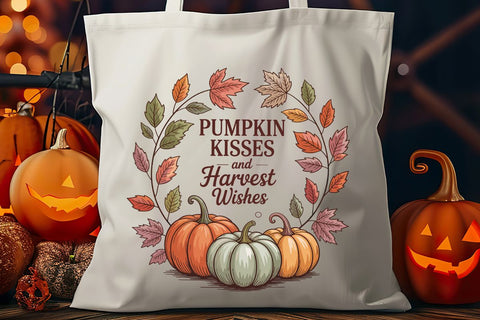 Pumpkin Kisses And Harvest Wishes SVG Angelina750 