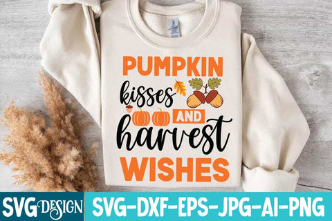 Pumpkin Kisses And Harvest Wishes SVG Design, Farmhouse Fall SVG,Thanksgiving Svg design,Fall Svg For Cricut ,Fall Svg Cutting Files SVG BlackCatsMedia 