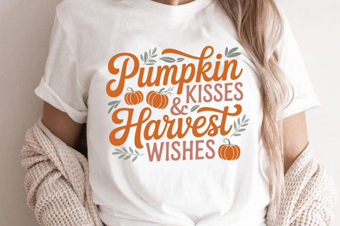 Pumpkin Kisses & Harvest Wishes SVG Angelina750 