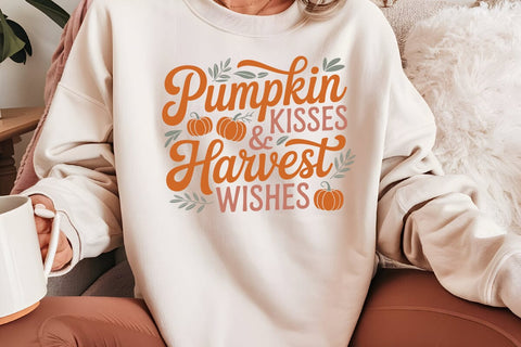 Pumpkin Kisses & Harvest Wishes SVG Angelina750 