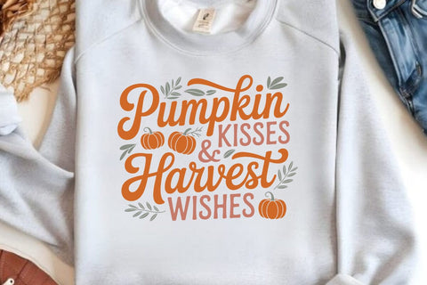 Pumpkin Kisses & Harvest Wishes SVG Angelina750 