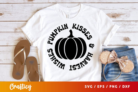 Pumpkin kisses & harvest wishes SVG Design SVG Designangry 