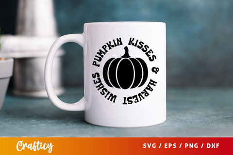Pumpkin kisses & harvest wishes SVG Design SVG Designangry 