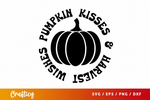 Pumpkin kisses & harvest wishes SVG Design SVG Designangry 
