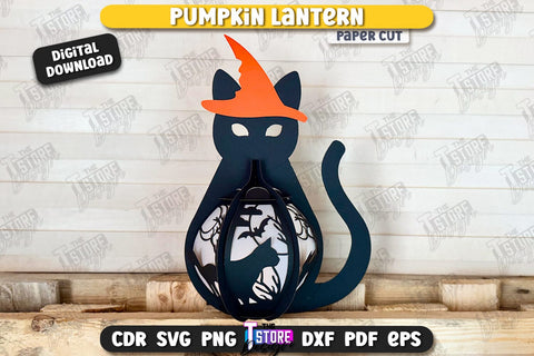 Pumpkin Lantern Paper Cut Bundle | Paper Jack O Lantern | Halloween Décor | SVG Files SVG The T Store Design 