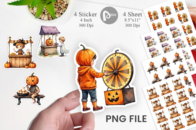 Pumpkin Market Adventure Sticker Sublimation artnoy 
