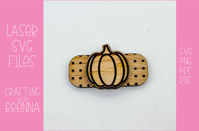 Pumpkin Middle Hair Clips Laser SVG File SVG Crafting With Brenna 