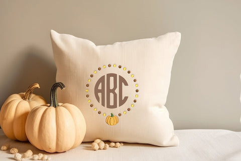Pumpkin Monogram Frame Embroidery Embroidery/Applique DESIGNS Designed by Geeks 