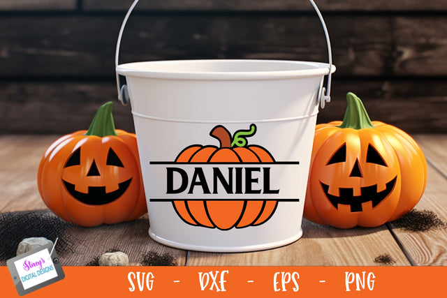 Pumpkin Monogram | Split Pumpkin SVG SVG Stacy's Digital Designs 