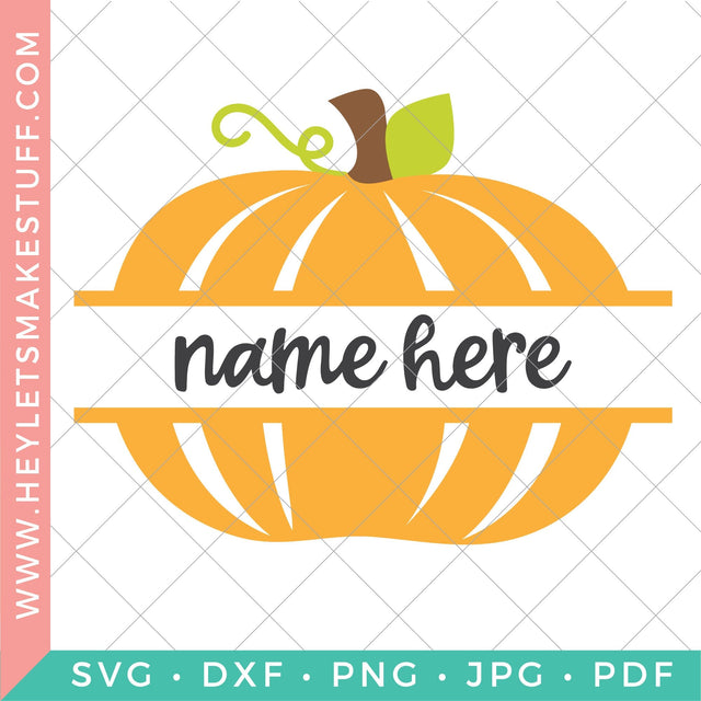 Pumpkin Monogram SVG Hey Let's Make Stuff 