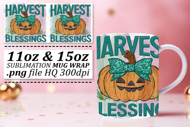 Pumpkin Mug Wrap 11oz/15oz Fall Halloween Sublimation Sublimation afrosvg 
