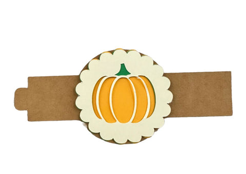Pumpkin Napkin Ring Laser SVG File, Laser for Thanksgiving SVG Crafting With Brenna 