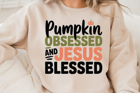Pumpkin Obsessed And Jesus SVG Angelina750 