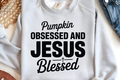 Pumpkin Obsessed And Jesus SVG Angelina750 