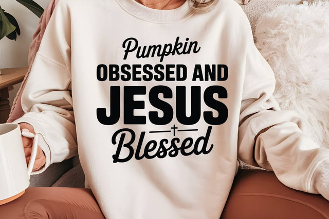 Pumpkin Obsessed And Jesus SVG Angelina750 