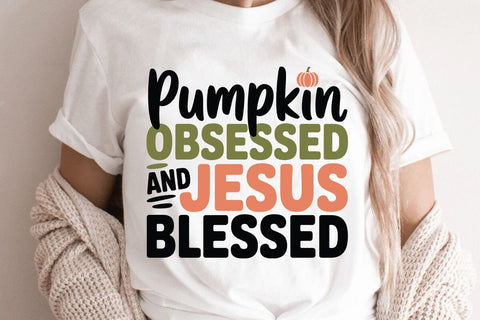 Pumpkin Obsessed And Jesus SVG Angelina750 