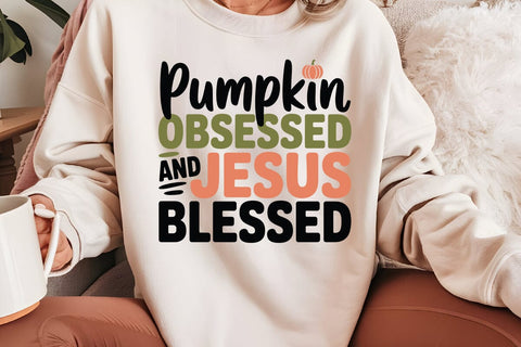Pumpkin Obsessed And Jesus SVG Angelina750 