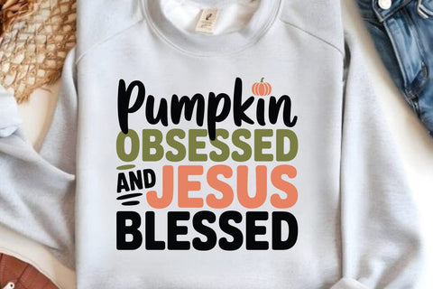 Pumpkin Obsessed And Jesus SVG Angelina750 