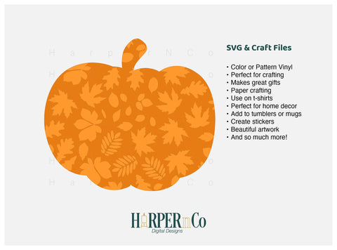 Pumpkin Orange Leaf SVG PNG Cut EPS File SVG HarperNCo 